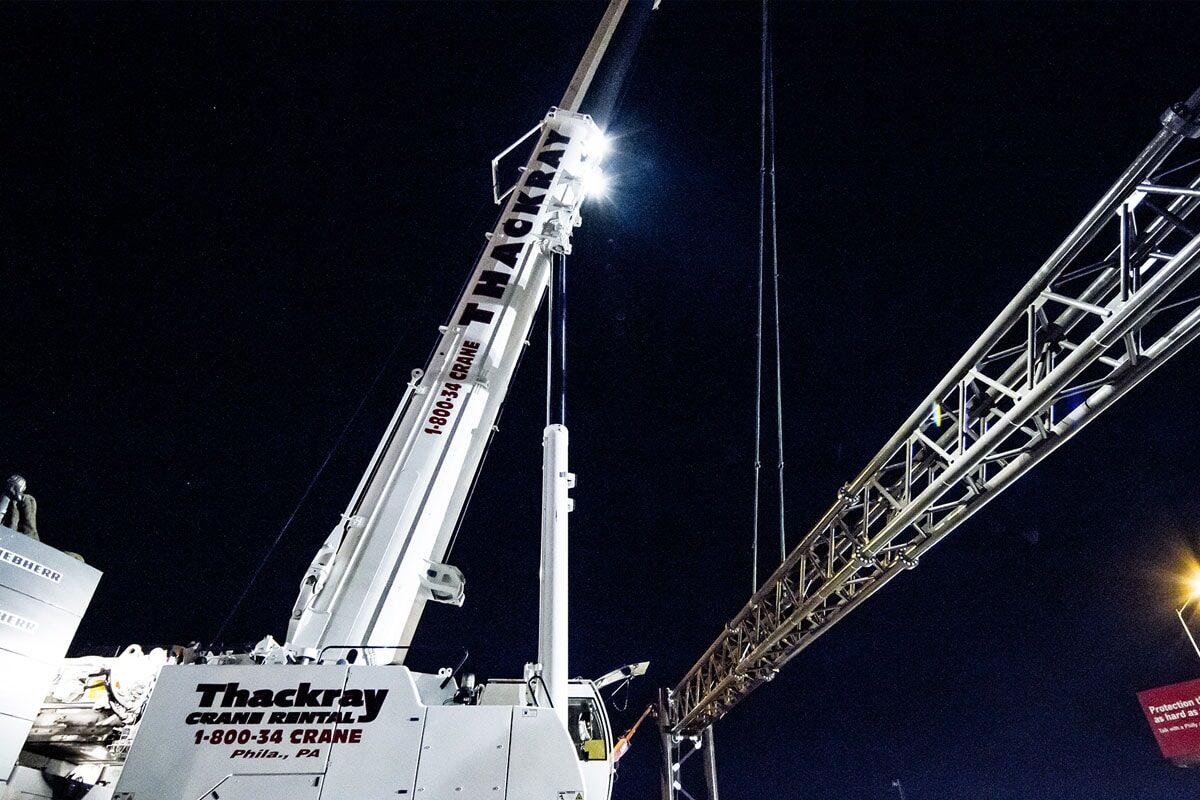 Thackray Crane 195 Truss Installation