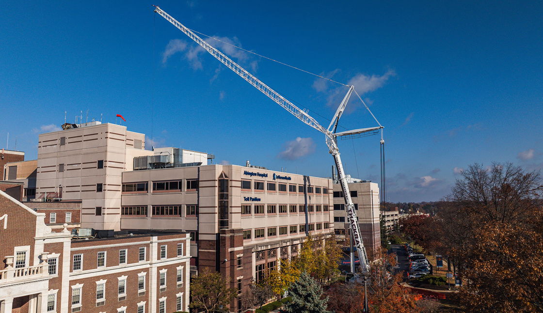 Thackray Crane Abington, PA Hospital Cooling Tower Install Blog Overview Images