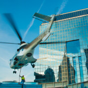 Thackray Crane Helicopter Lift Crew Rope Installation