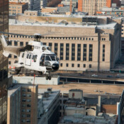Thackray Crane Helicopter Lift City Hall Philadelphia PA