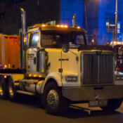 Thackray Crane Trucking and Transport Delivering Crates