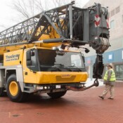 thackray crane penns landing crane backing up