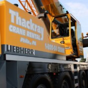 Thackray Crane Parx Casino Statue Install All Terrain Crane