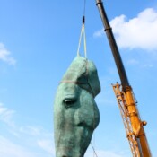 Thackray Crane Parx Casino Statue Install