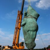 Thackray Crane Parx Casino Statue Install