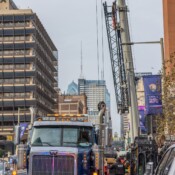Thackray Crane Installs the Giant Philly Menorah at Independence Mall - 4