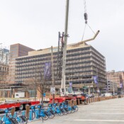 Thackray Crane Installs the Giant Philly Menorah at Independence Mall - 7